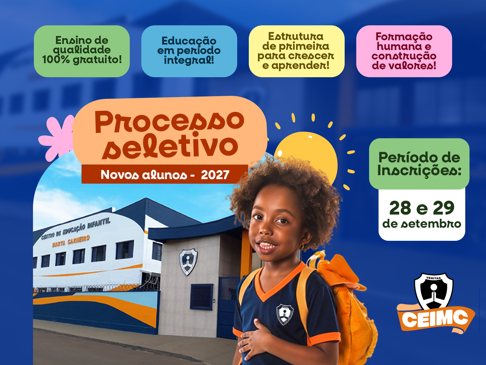 CEIMC abre inscrições para bolsas integrais para o ano letivo de 2027 em Uberaba